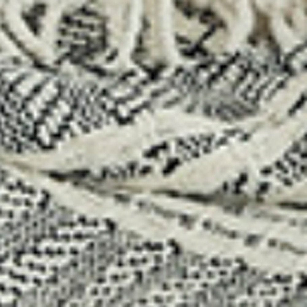 Black Woven 100% Cotton Throw Blanket HomeRoots