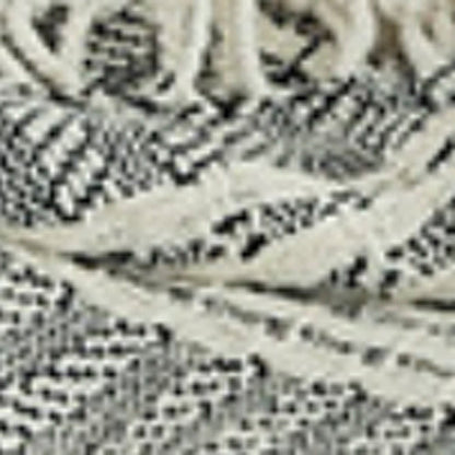 Black Woven 100% Cotton Throw Blanket HomeRoots