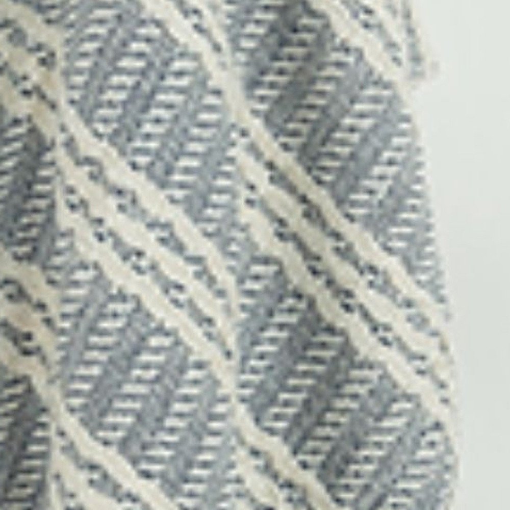 Blue Woven 100% Cotton Throw Blanket HomeRoots