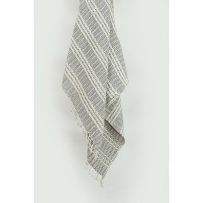 Charcoal Woven 100% Cotton Throw Blanket HomeRoots