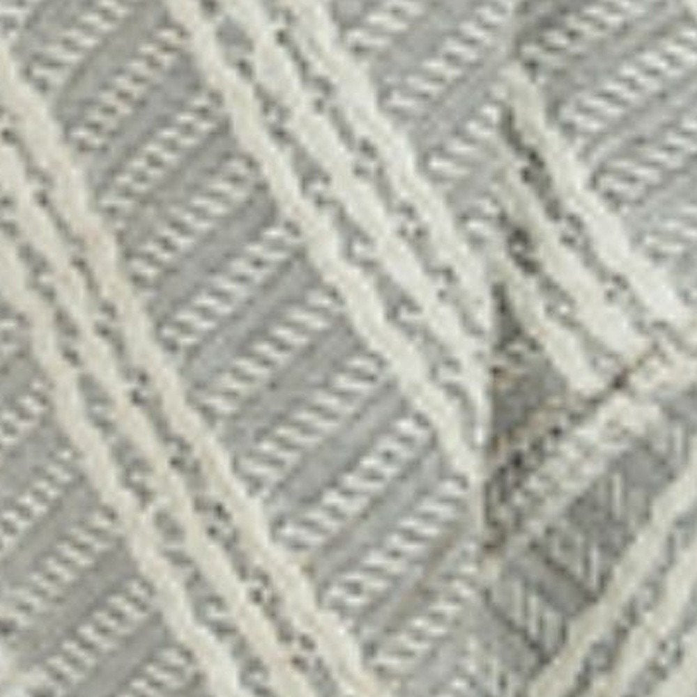 Charcoal Woven 100% Cotton Throw Blanket HomeRoots