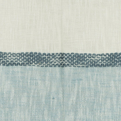 50" X 60" Blue Cotton Woven Color Block Throw Blanket with Fringe HomeRoots