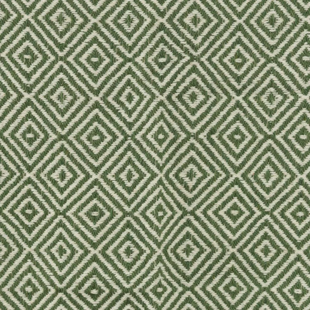 50" X 60" Green Cotton Woven Geometric Throw Blanket with Fringe HomeRoots