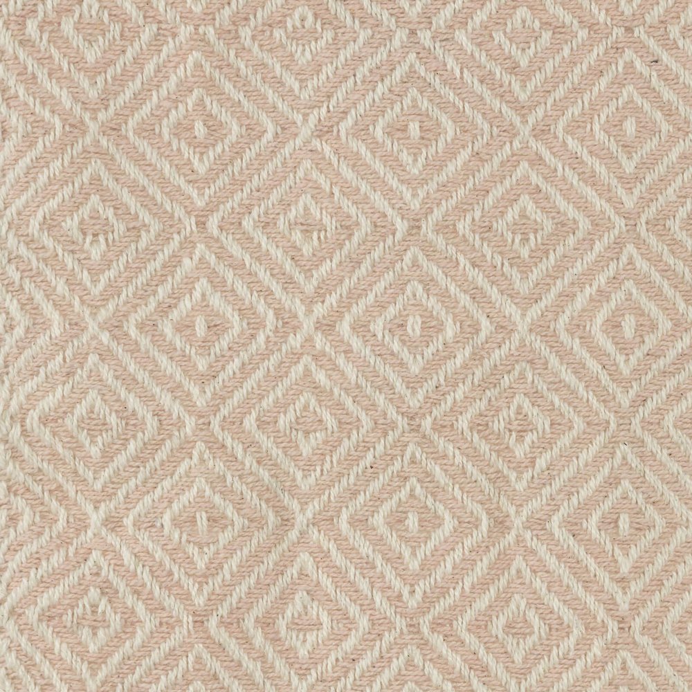 50" X 60" Blush Cotton Woven Geometric Throw Blanket with Fringe HomeRoots