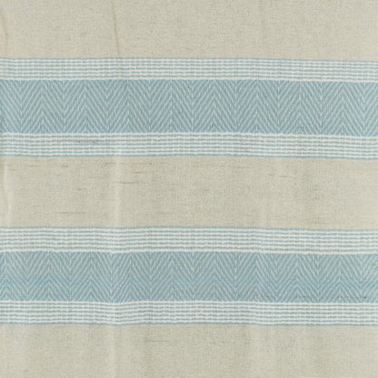 50" X 60" Aqua Cotton Woven Striped Throw Blanket with Fringe HomeRoots
