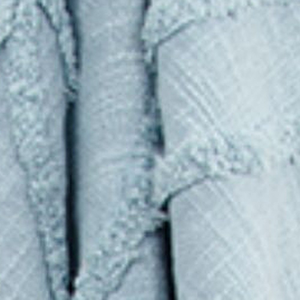 50" X 60" Light Blue Cotton Woven Throw Blanket with Tassels And Fringe — view 1