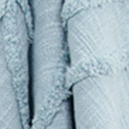 50" X 60" Light Blue Cotton Woven Throw Blanket with Tassels And Fringe HomeRoots