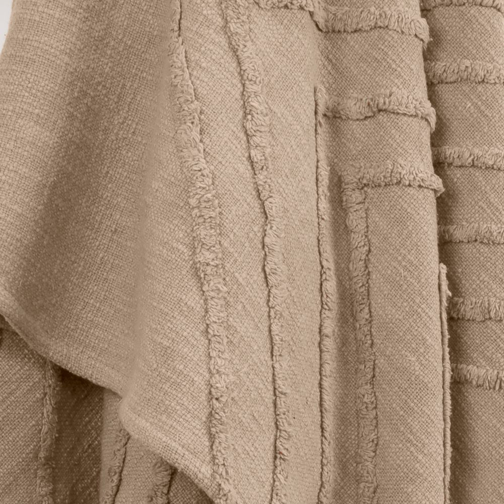 50" X 60" Brown Cotton Woven Geometric Throw Blanket with Tassels HomeRoots