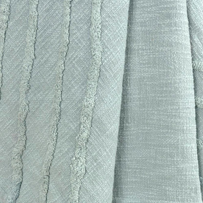 50" X 60" Aqua Cotton Woven Geometric Throw Blanket with Tassels HomeRoots