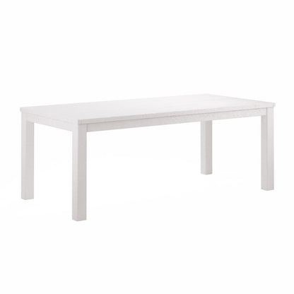 63" White Solid Wood Dining Table HomeRoots