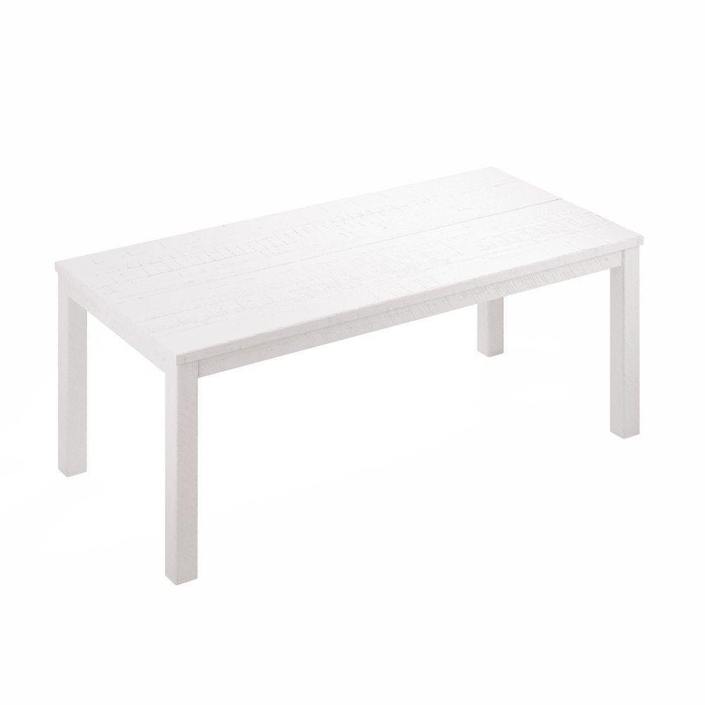 63" White Solid Wood Dining Table HomeRoots