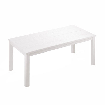 63" White Solid Wood Dining Table HomeRoots