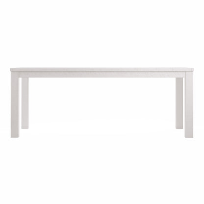 63" White Solid Wood Dining Table