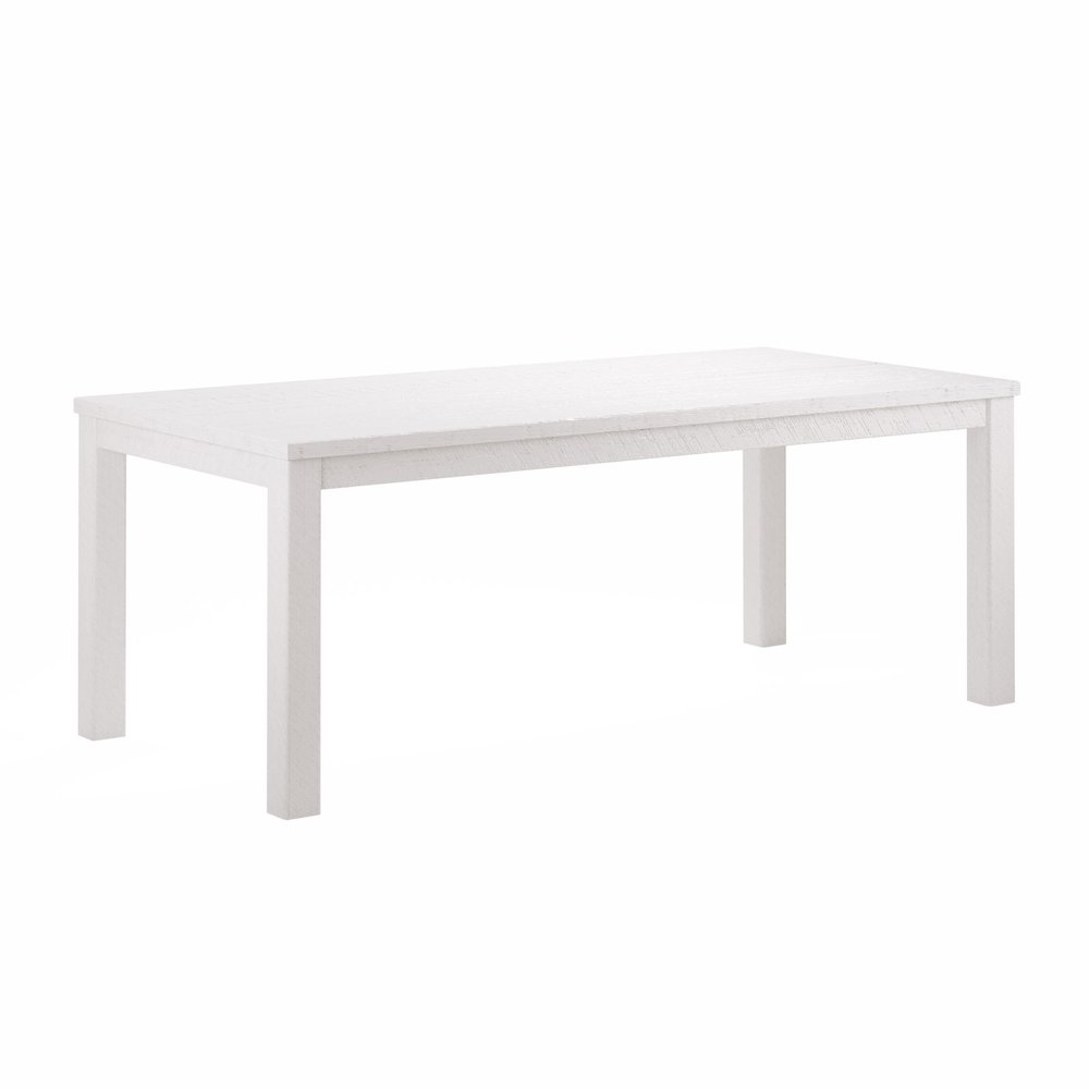 63" White Solid Wood Dining Table HomeRoots