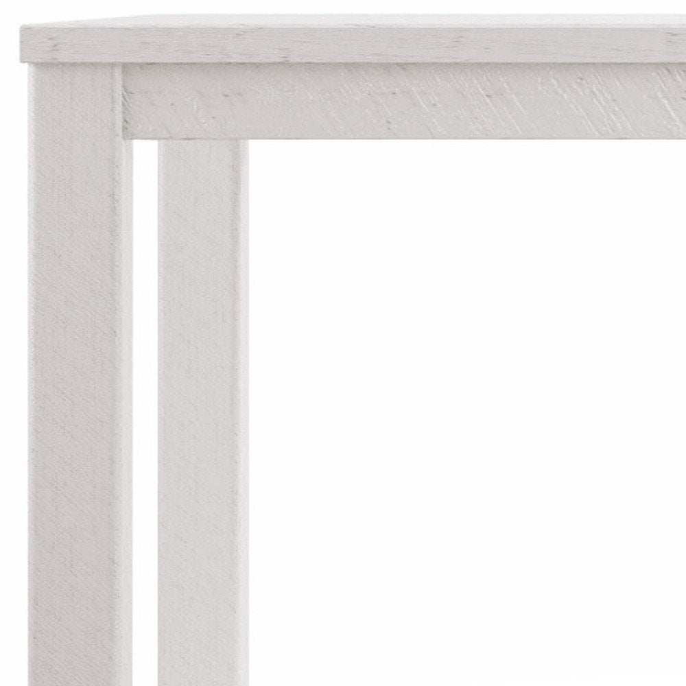 63" White Solid Wood Dining Table HomeRoots