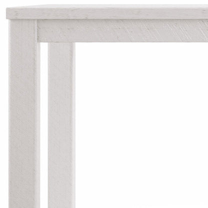 63" White Solid Wood Dining Table HomeRoots