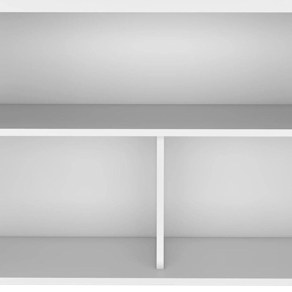 41" Dark Brown and White Wood Kitchen Island Set With Storage — view 6