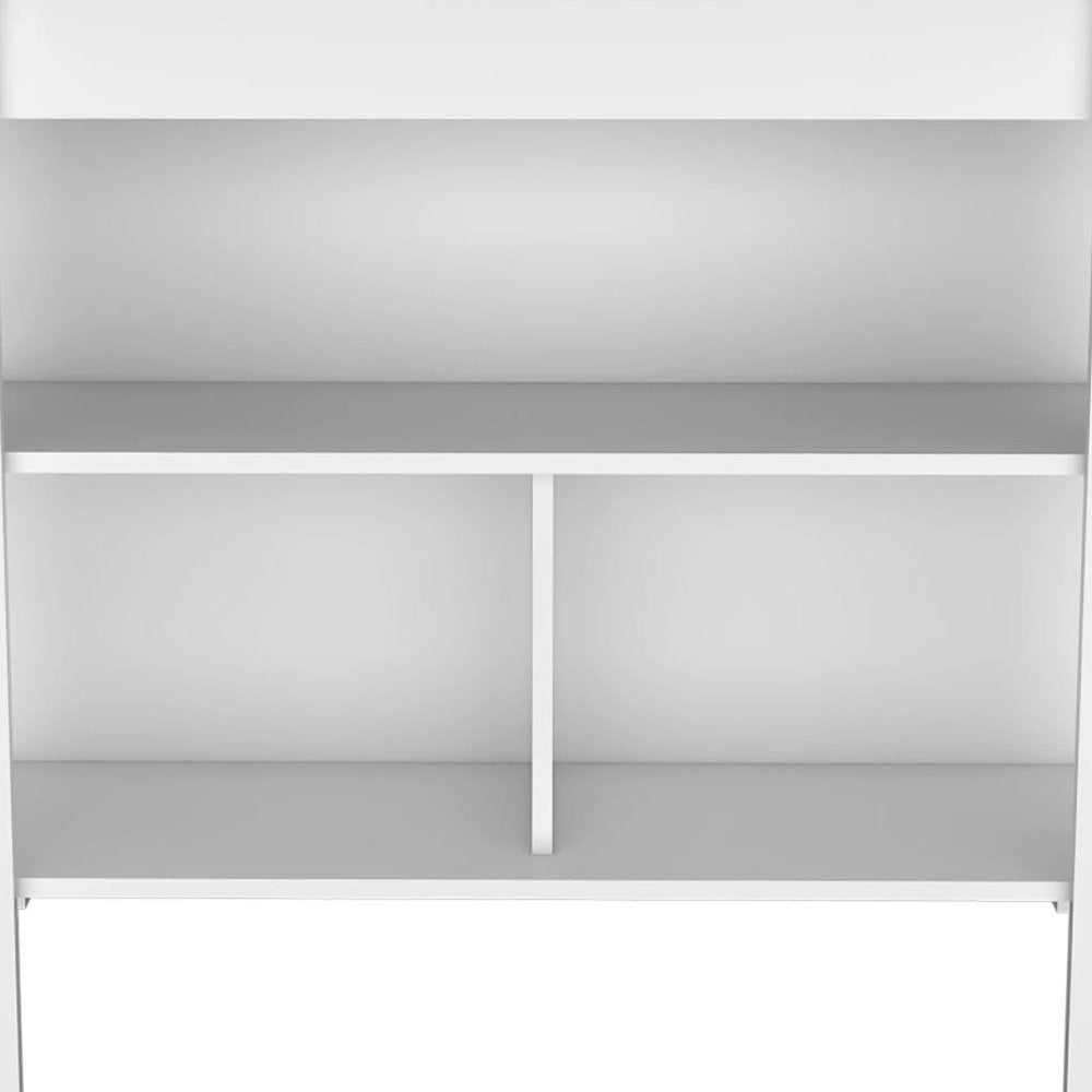 41" Dark Brown and White Wood Kitchen Island Set With Storage HomeRoots