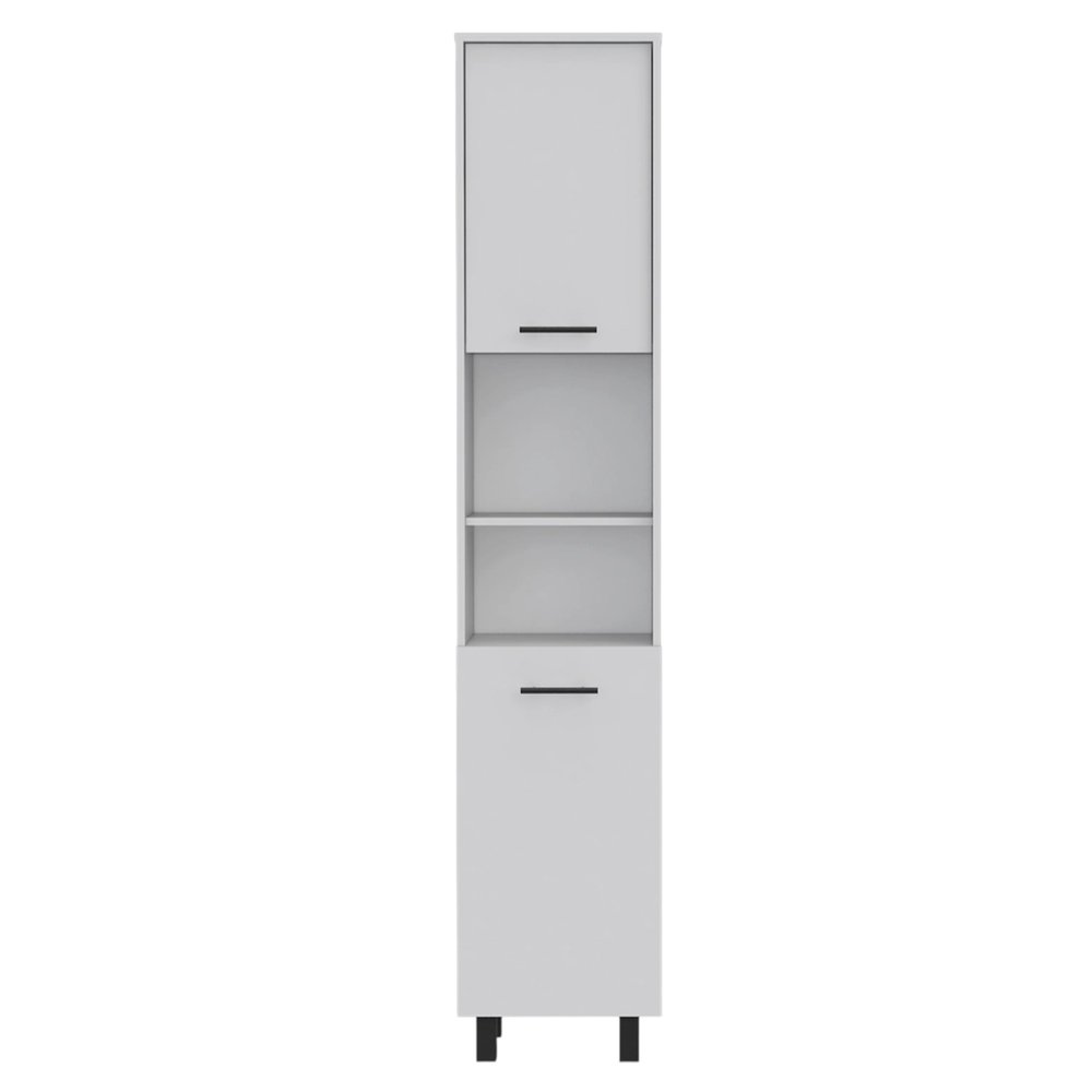 41" Dark Brown and White Wood Kitchen Island Set With Storage — view 2