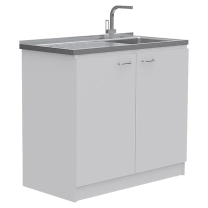 White 39" Kitchen Island Set HomeRoots