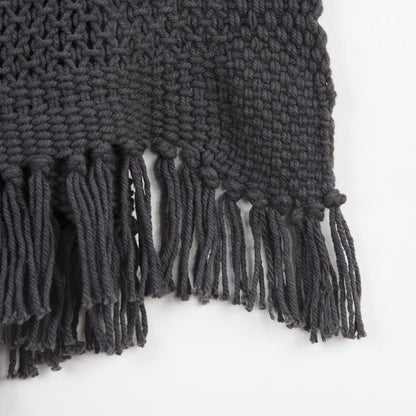 Blue Gray Woven 100% Cotton Throw Blanket HomeRoots