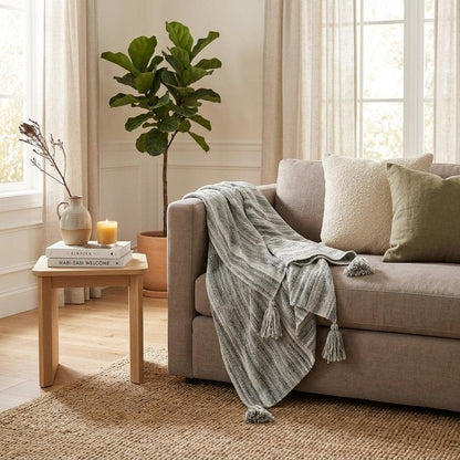 Gray Woven 100% Poly Pet Throw Blanket HomeRoots