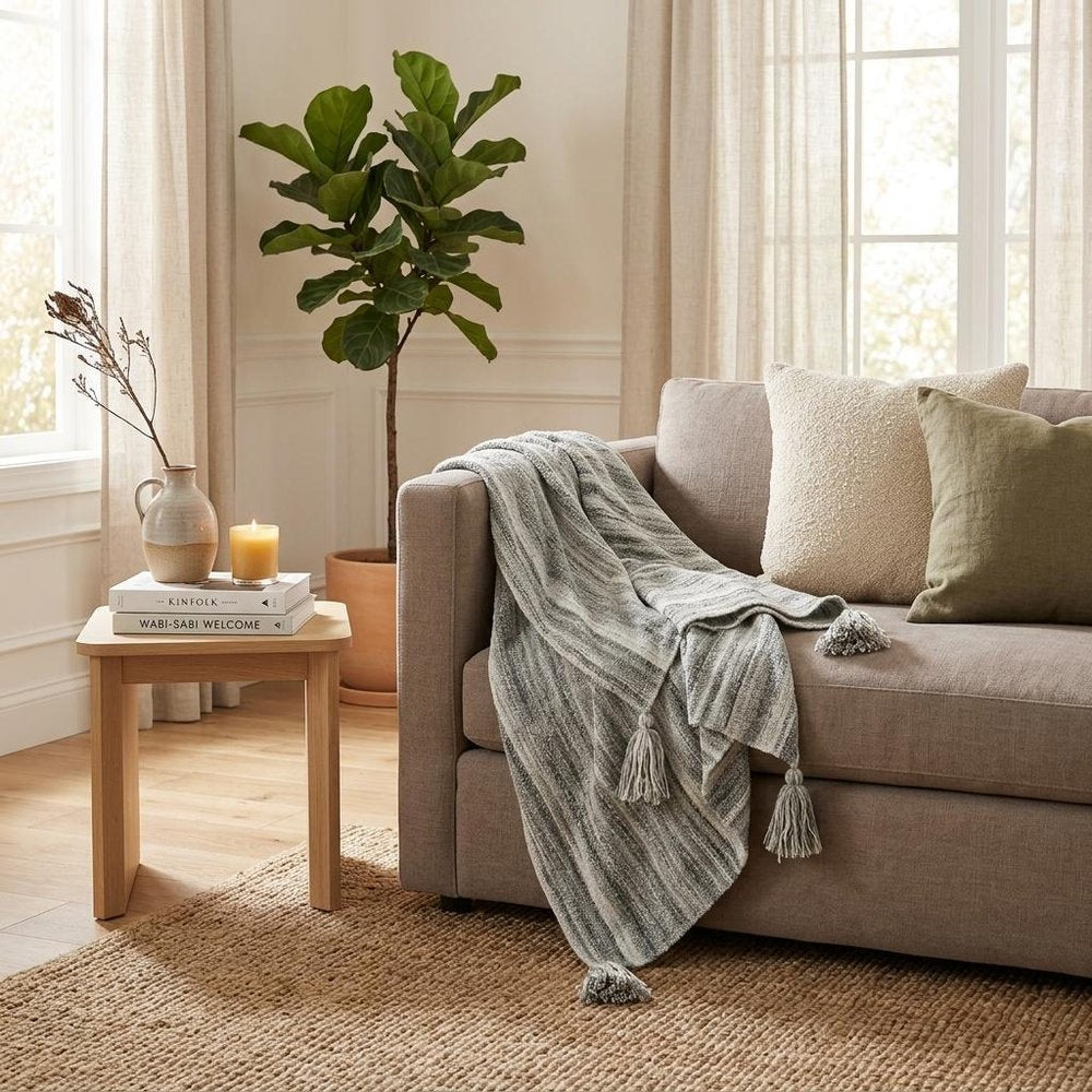 Gray Woven 100% Poly Pet Throw Blanket — view 8