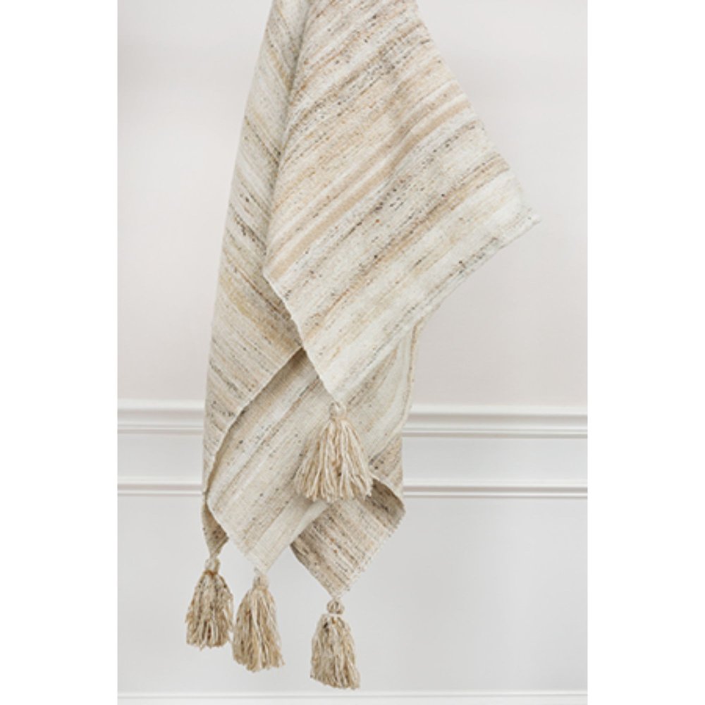 Beige Woven 100% Poly Pet Throw Blanket — view 1
