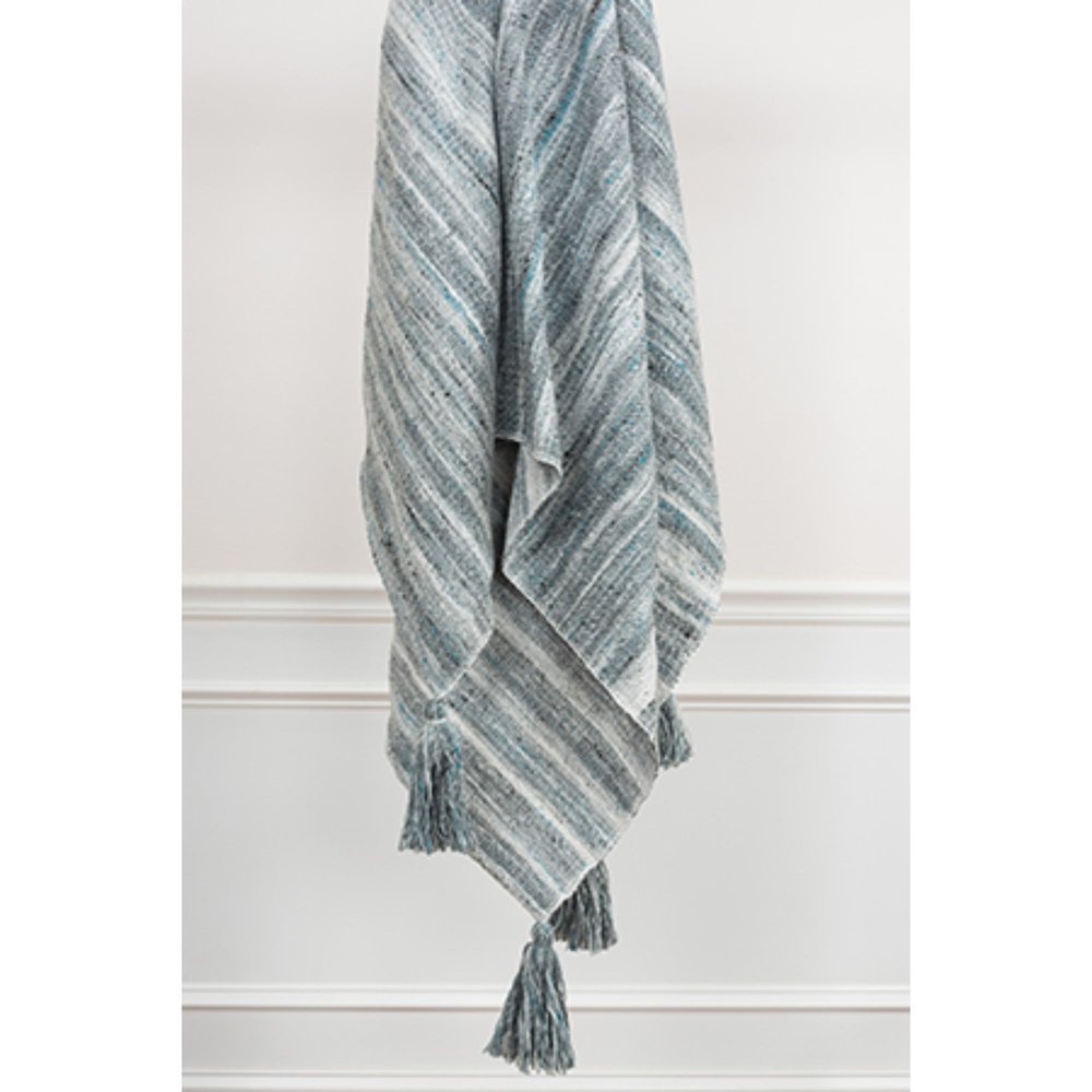 Blue and Black Woven 100% Poly Pet Throw Blanket — view 1