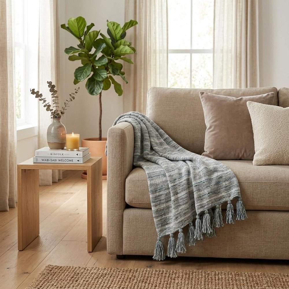 Blue and Black Woven 100% Poly Pet Throw Blanket HomeRoots