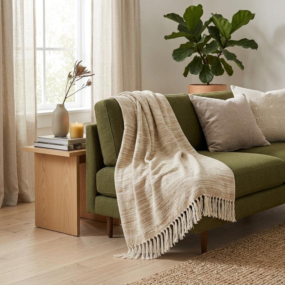 Beige Woven 100% Poly Pet Throw Blanket HomeRoots