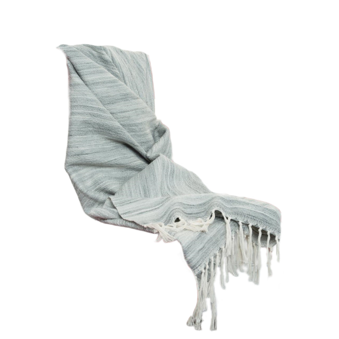 Gray Woven 100% Poly Pet Throw Blanket