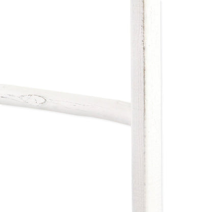 76" White Distressed Solid Wood Four Step Ladder Shelf HomeRoots