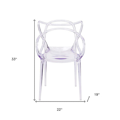 Clear Acrylic Open Back Dining Arm Chair HomeRoots