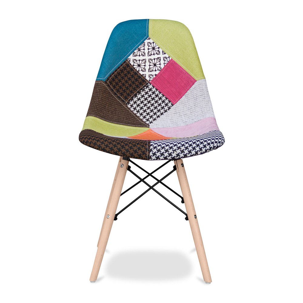 Pink and Natural Upholstered Fabric Dining Side Chair HomeRoots