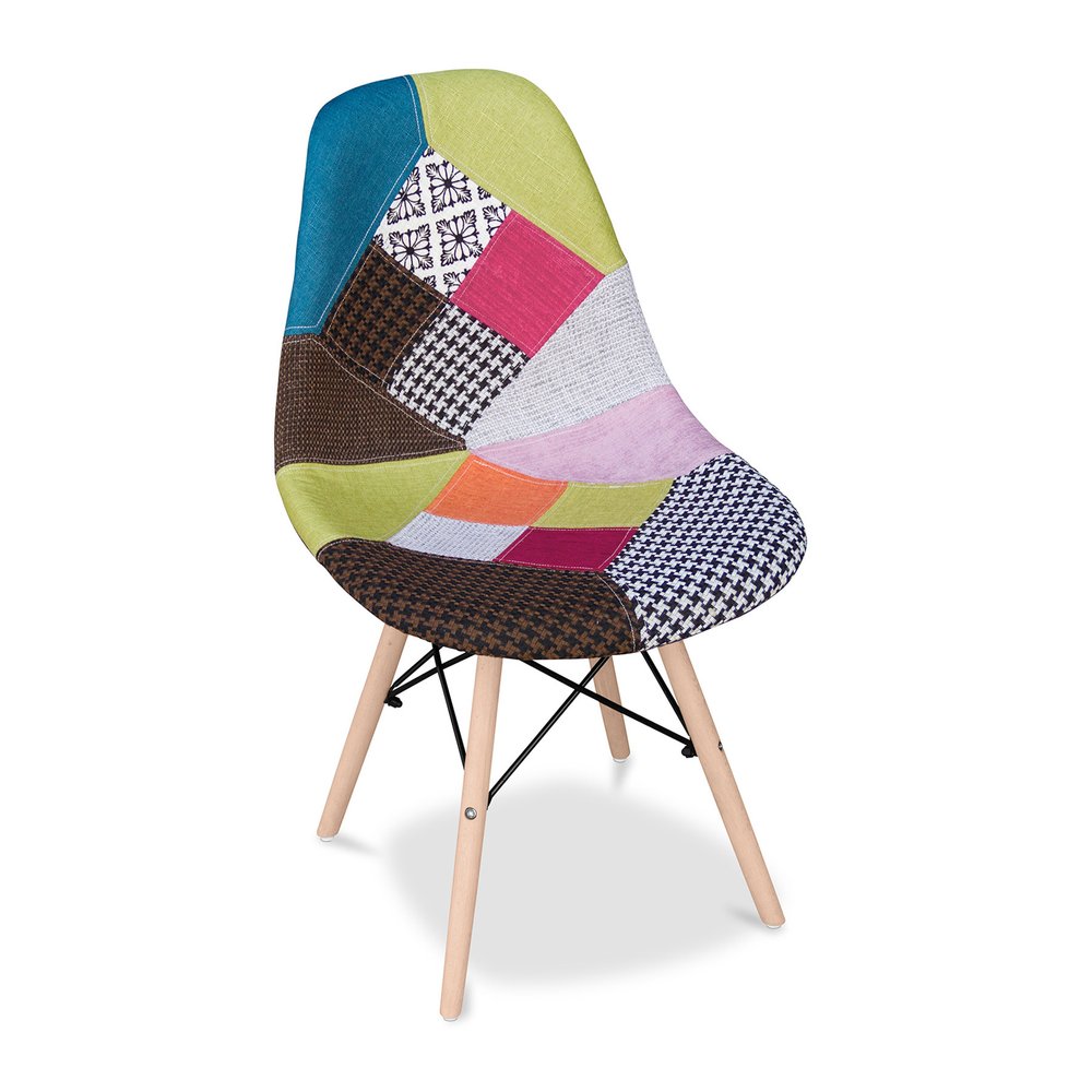 Pink and Natural Upholstered Fabric Dining Side Chair HomeRoots