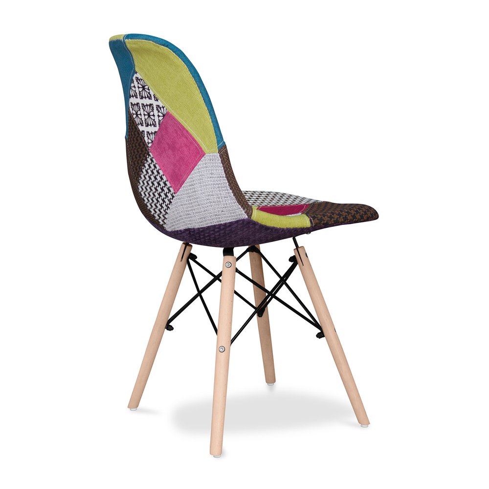 Pink and Natural Upholstered Fabric Dining Side Chair HomeRoots