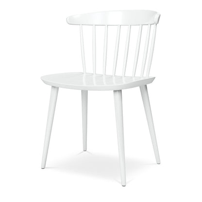 White Heavy Duty Plastic Slat Back Dining Side Chair HomeRoots