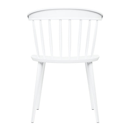 White Heavy Duty Plastic Slat Back Dining Side Chair HomeRoots