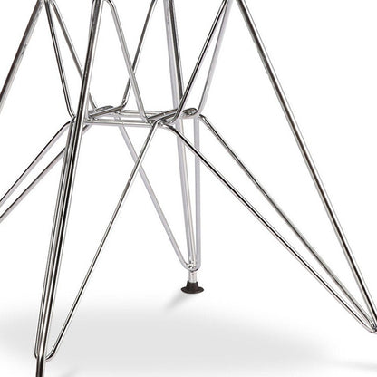 Clear and Silver Steel Dining Side Chair HomeRoots