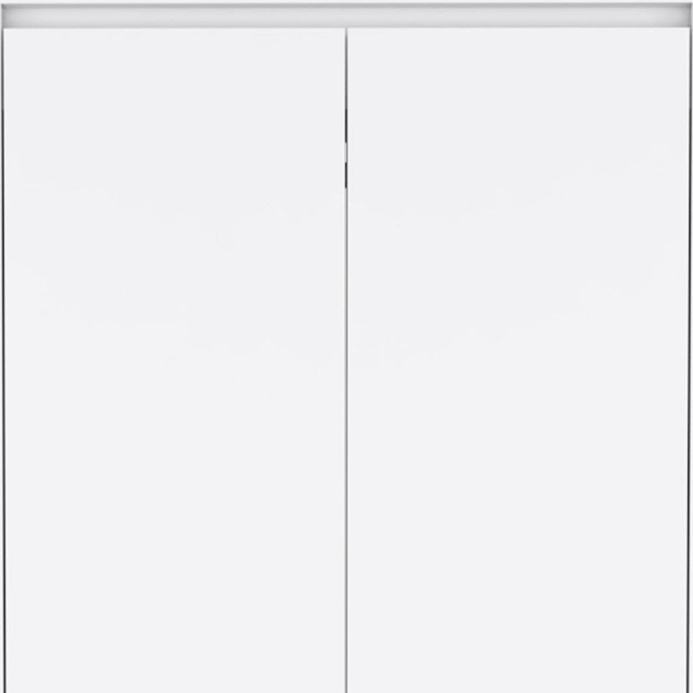 71" White Wood Two Door Two Drawer Combo Dresser — view 4