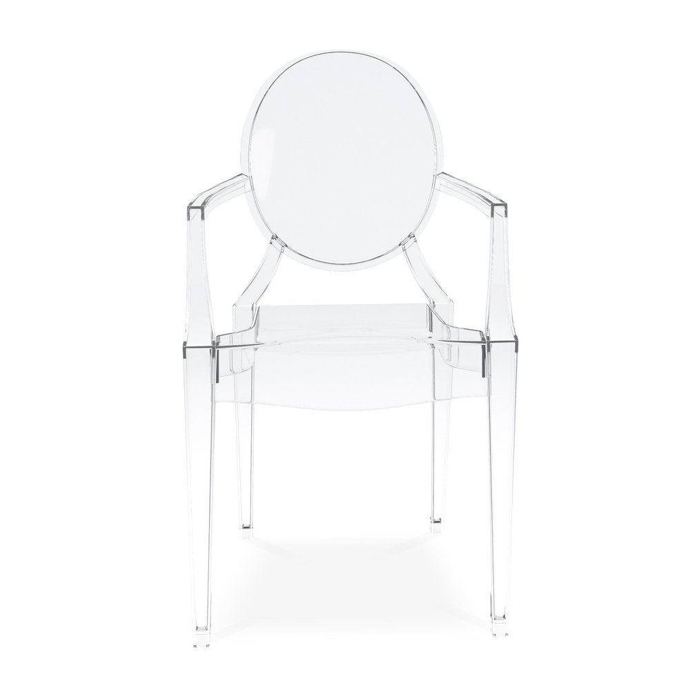 Clear Acrylic King Louis Back Dining Arm Chair HomeRoots