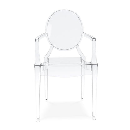 Clear Acrylic King Louis Back Dining Arm Chair HomeRoots