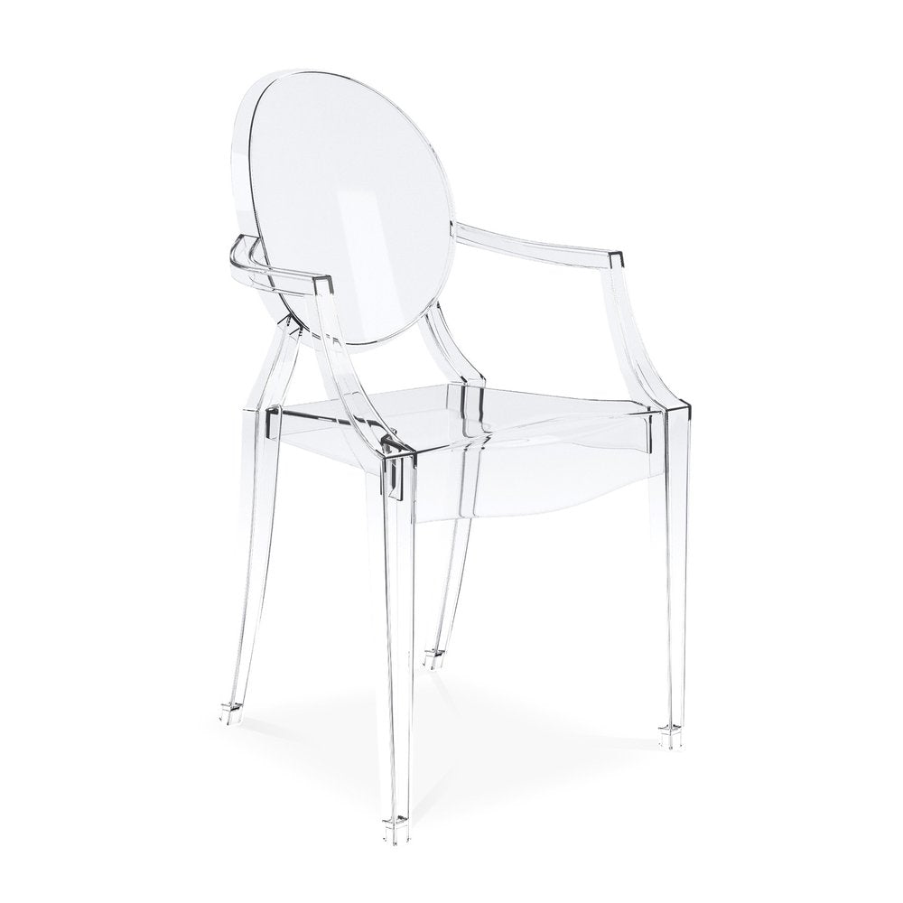 Clear Acrylic King Louis Back Dining Arm Chair HomeRoots