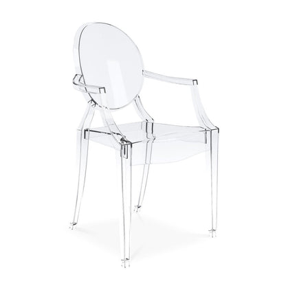 Clear Acrylic King Louis Back Dining Arm Chair HomeRoots