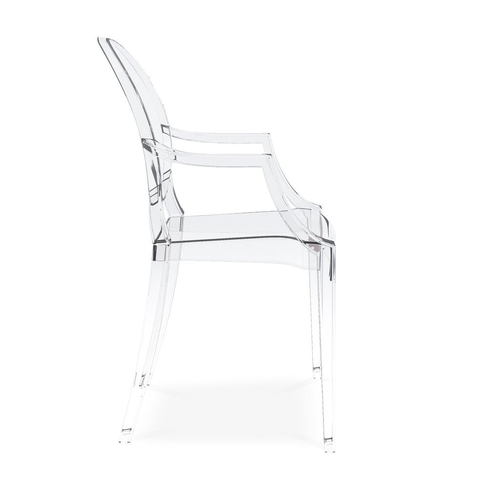Clear Acrylic King Louis Back Dining Arm Chair HomeRoots
