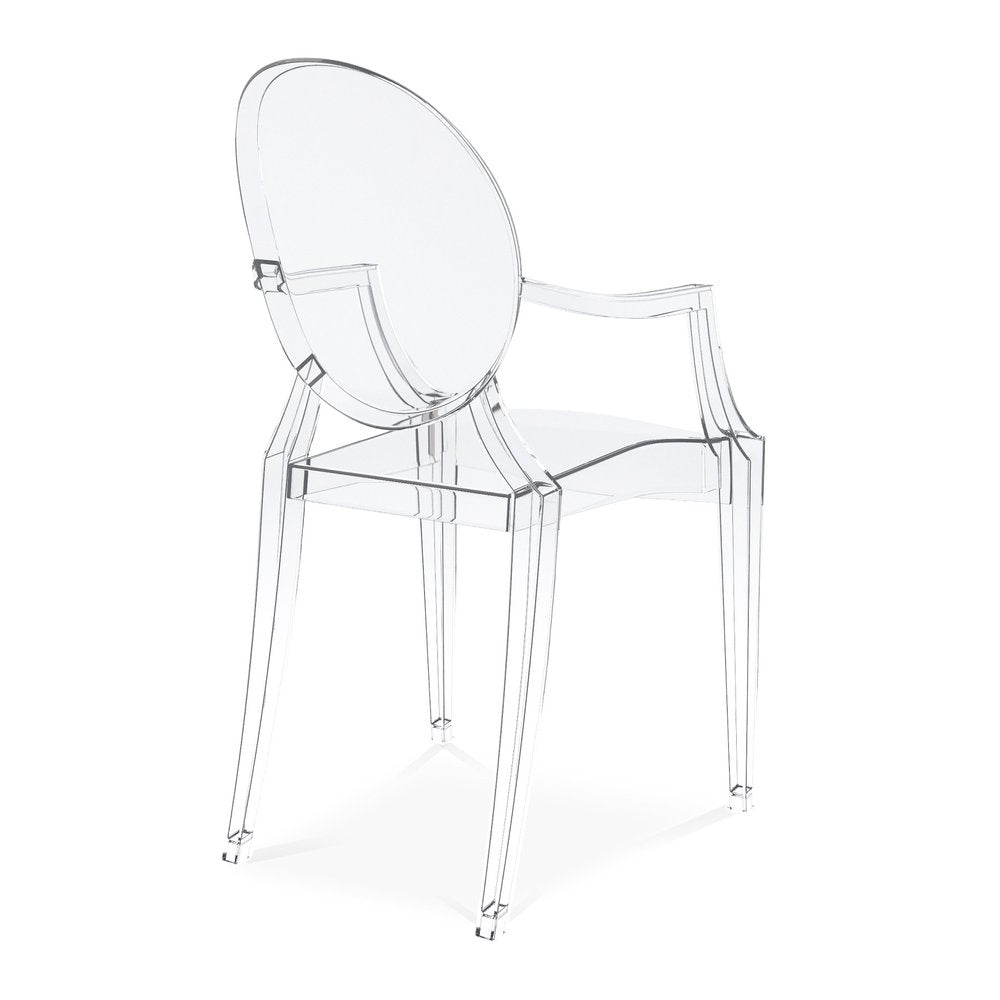Clear Acrylic King Louis Back Dining Arm Chair HomeRoots