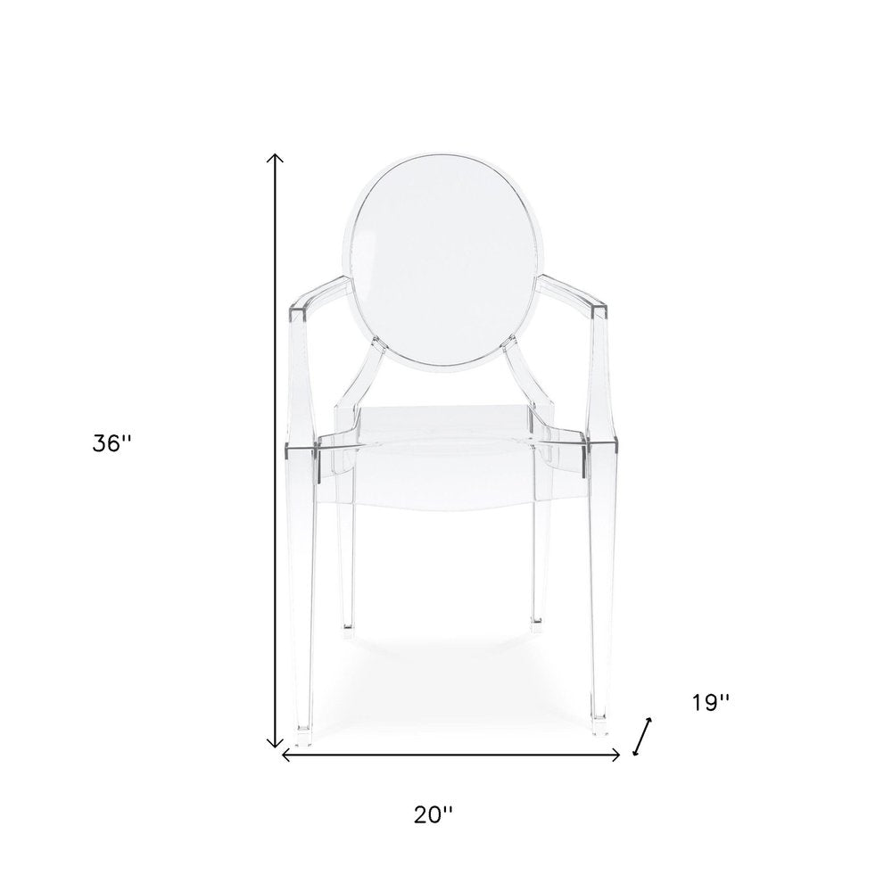 Clear Acrylic King Louis Back Dining Arm Chair HomeRoots
