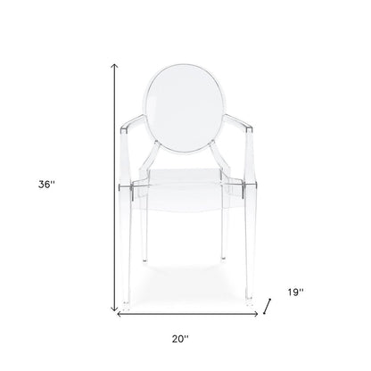 Clear Acrylic King Louis Back Dining Arm Chair HomeRoots