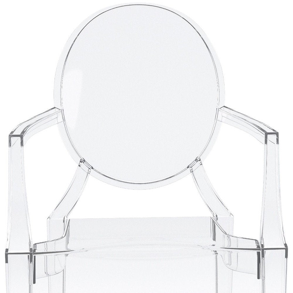 Clear Acrylic King Louis Back Dining Arm Chair HomeRoots
